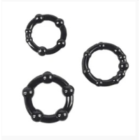 STAY HARD COCK RINGS - BEADED BLACK STAY HARD COCK RINGS - BEADED BLACK